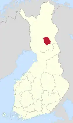 Location of Kemijärvi in Finland