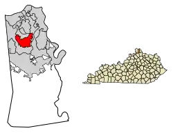 Location of Edgewood in Kenton County, Kentucky