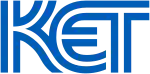 The letters "KET" in blue in a stylized, inline sans serif.