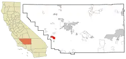 Location in Kern County and the state of California