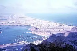 View of Khormaksar from the Shamsan Mountains, 1960