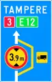 Layout of detour or bypass route (Finland)