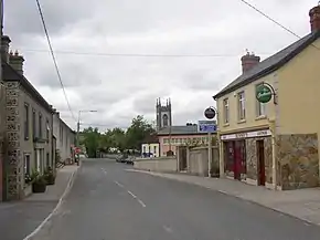 Pub and church in Kilmoganny