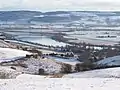 The church from Northlees Farm, near Deuchny Wood, in 2010