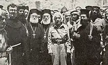 King Abdullah at Church of the Holy Sepulchre, 29 May 1948