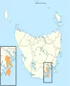 Map showing Kingborough LGA in Tasmania