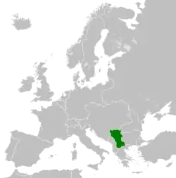 The Kingdom of Serbia in 1914, on the eve of World War I