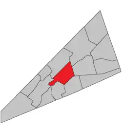 Location within Kings County, New Brunswick.