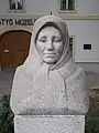 Bust of Kisjankó Bori by József Ács (1969 limestone bust). - Szent László square, Mezőkövesd, Borsod-Abaúj-Zemplén County, Hungary.