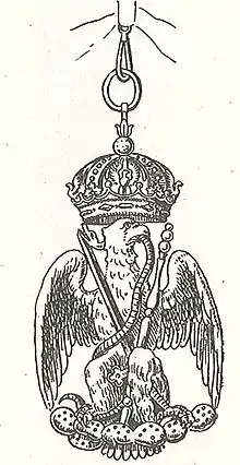 Drawing of the design for the veneration of the order