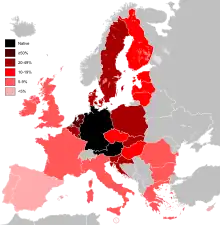 Self-reported German language skills of European Union citizens (2010)