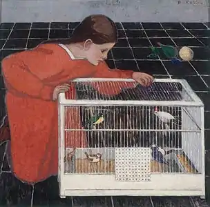 Silvia Koller with Bird Cage (c.1905)