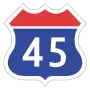 Expressway No.45 shield}}