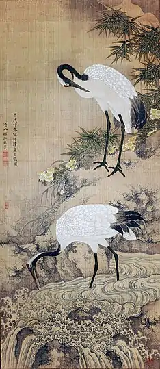 Two Cranes at a Clear Stream, 1754