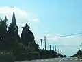 Church in Lúčky from the main road