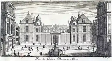 Street front of the Hôtel Tubeuf in the 17th century, engraved by Jean Marot