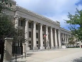 Entrance to Lindblom High School