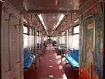 Interior of 1000 class LRV (second refurbishment).