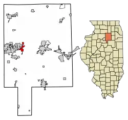 Location of North Utica in LaSalle County, Illinois.