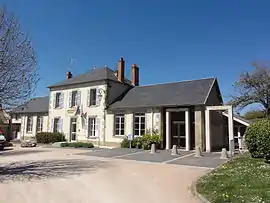 The town hall and schools in La Cellette