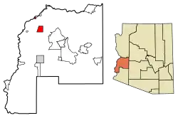 Location of Parker in La Paz County, Arizona