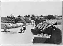 View of Abéché, with buildings constructed by the last sultan of Wadai, 'Asil Kolak. Photo after French annexation, c. 1918