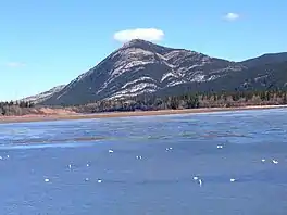 Lac des Arcs formed along Bow River