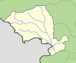 Borders of the Lachin District which are roughly similar to those of the melikdom