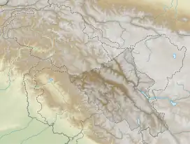 Map showing the location of Drang-Drung Glacier