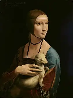 Leonardo da Vinci's The Lady with an Ermine, c. 1490