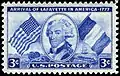 175th anniversary of Lafayette's arrival in America in 1777, 1952 issue