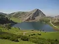 Lake Enol, Picos de Europa National Park, Picos de Europa, Asturias.