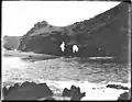 Rock arches at Capistrano Beach in 1910