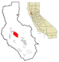 Location within Lake County and California