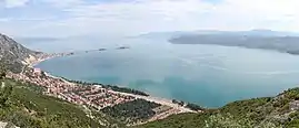 An outlook of Lake Eğirdir and the town