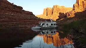 Houseboat on Lake Powell, Utah at Glen Canyon National Recreation Area