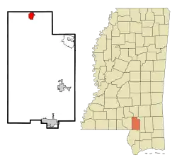 Location of Sumrall, Mississippi