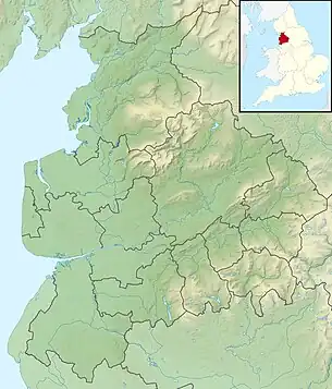 Upper and Lower Black Moss Reservoirs is located in Lancashire