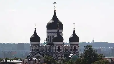 View from the top viewing platform of St. Olaf's Church