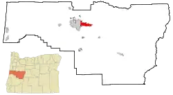 Location in Oregon