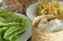 Image 10Lao sticky rice and papaya salad (from Culture of Laos)