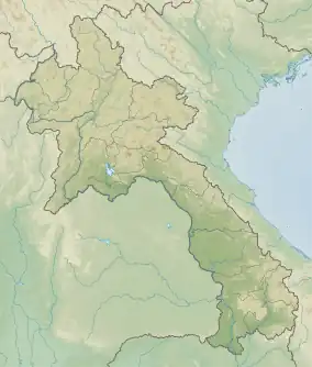 Map showing the location of Dong Phou Vieng National Protected Area