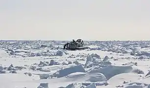 Hivus-10 hovercraft on Laptev Sea