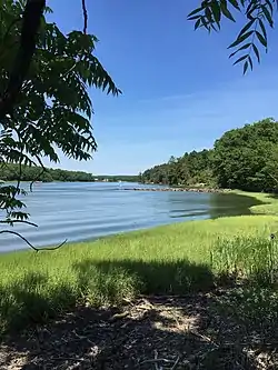 Callen Point viewed from Larrabee's Landing, looking northeast