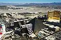 Aerial view of the pyramid and its adjacent towers