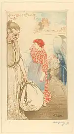 Laundresses (Blanchisseuses) - Soft-ground etching and aquatint; printed in three colors (1893)