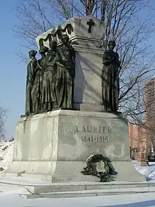 Alfred Laliberté's sculpture at Wilfrid Laurier's grave in Ottawa, Ontario's Notre-Dame Cemetery (Ottawa)