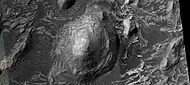 Layered mound in Firsoff Crater from HiRISE image # ESP_79401 1820, under HiWish program