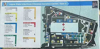 Layout of the COVID-19 isolation centre, Infectious Diseases Hospital, Yaba.