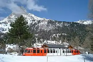 A SNCF Class Z 800 trainset at Le Buet station